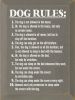 Dog Rules: Funny Sign