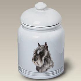 Schnauzer - Grey - Cropped - Best of Breed Ceramic Treat Jar