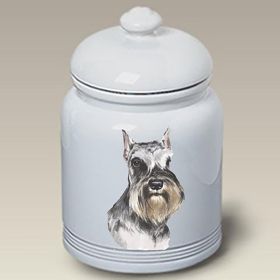 Schnauzer - Grey - Cropped - Best of Breed Ceramic Treat Jars