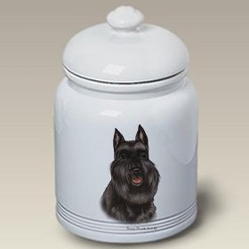 Schnauzer - Black - Cropped - Best of Breed Ceramic Treat Jar