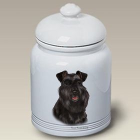 Schnauzer - Black - Uncropped - Best of Breed Ceramic Treat Jar