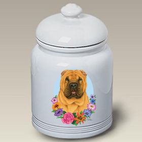 Shar Pei - Red - Best of Breed TP Ceramic Treat Jar