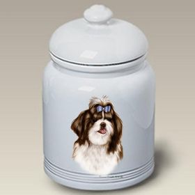 Shih Tzu - Chocolate - Best of Breed Ceramic Treat Jar