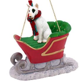 Bull Terrier - Sleigh Ride Ornament