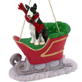 Bull Terrier - Brindle - Sleigh Ride Ornament