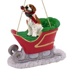 Pointer - Brown & White - Sleigh Ride Ornament