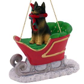 Belgian Tervuren - Sleigh Ride Ornament