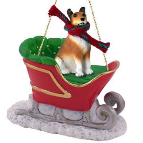 Collie - Smooth Hair - Sleigh Ride Ornament