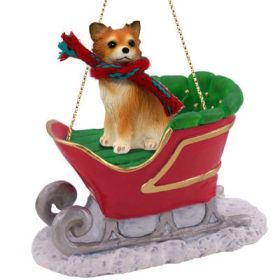 Chihuahua - Long Haired - Sleigh Ride Ornament