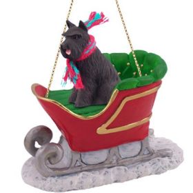 Schnauzer - Black - Sleigh Ride Ornament