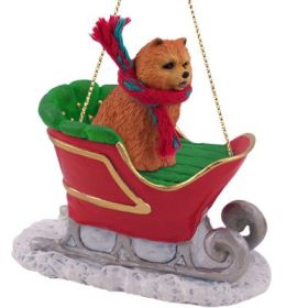 Chow Chow - Red - Sleigh Ride Ornament