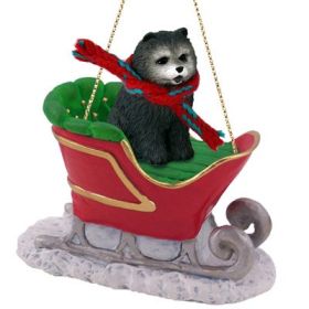 Chow Chow - Blue - Sleigh Ride Ornament