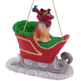 Collie - Sable - Sleigh Ride Ornament