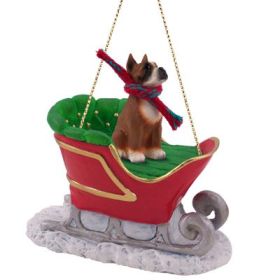 Boxer - Sleigh Ride Ornament