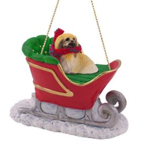 Pekingese - Sleigh Ride Ornament