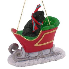 Shar Pei - Black - Sleigh Ride Ornament