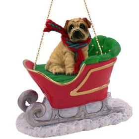 Shar Pei - Cream - Sleigh Ride Ornament