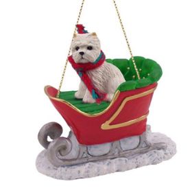 West Highland White Terrier - Sleigh Ride Ornament