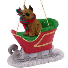 Brussels Griffon - Red - Sleigh Ride Ornament