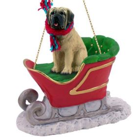 Mastiff - Sleigh Ride Ornament