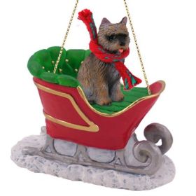 Cairn Terrier - Brindle - Sleigh Ride Ornament