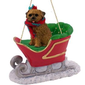 Norfolk Terrier - Sleigh Ride Ornament