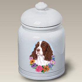 Springer Spaniel - Liver and White - Best of Breed TP Ceramic Treat Jar