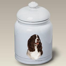 Springer Spaniel - Liver and White - Best of Breed Ceramic Treat Jar