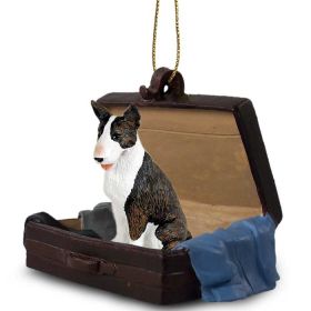 Bull Terrier - Brindle - "Traveling Companion" Suitcase Ornament