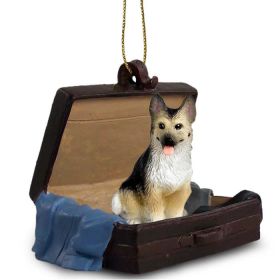 German Shepherd - Black & Tan - "Traveling Companion" Suitcase Ornament