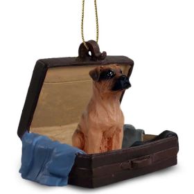 Boxer - Tawny - Uncropped - "Traveling Companion" Suitcase Ornament