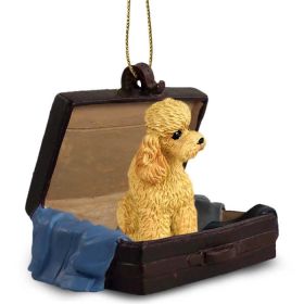 Poodle - Sport Cut - Apricot - "Traveling Companion" Suitcase Ornament