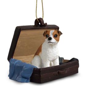 Jack Russell Terrier - Brown & White - Smooth Coat - "Traveling Companion" Suitcase Ornament