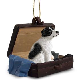 Jack Russell Terrier - Black & White - Smooth Coat - "Traveling Companion" Suitcase Ornament