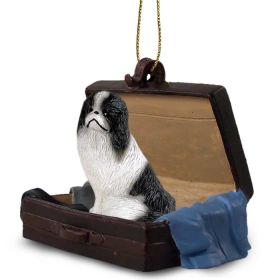 Japanese Chin - Black & White - "Traveling Companion" Suitcase Ornament