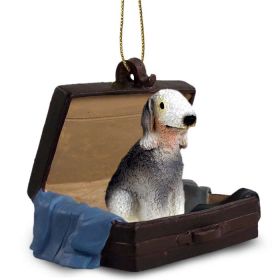 Bedlington Terrier - "Traveling Companion" Suitcase Ornament