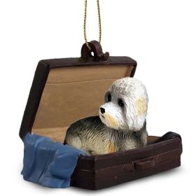 Dandie Dinmont - "Traveling Companion" Suitcase Ornament