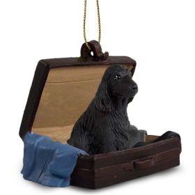 English Cocker Spaniel - Black - "Traveling Companion" Suitcase Ornament