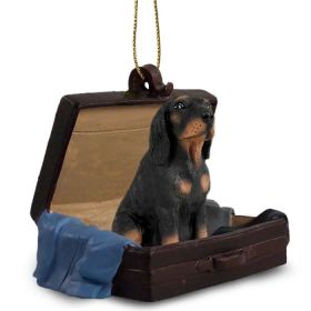 Black & Tan Coonhound - "Traveling Companion" Suitcase Ornament