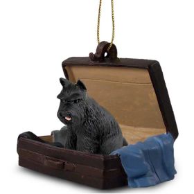 Schnauzer - Black - "Traveling Companion" Suitcase Ornament