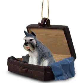 Schnauzer - Gray - "Traveling Companion" Suitcase Ornament