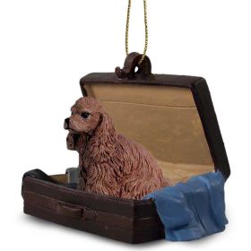 Cocker Spaniel - Brown - "Traveling Companion" Suitcase Ornament