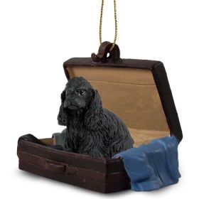 Cocker Spaniel - Black - "Traveling Companion" Suitcase Ornament