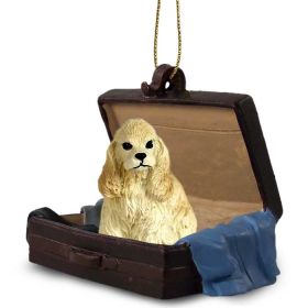 Cocker Spaniel - Blonde - "Traveling Companion" Suitcase Ornament