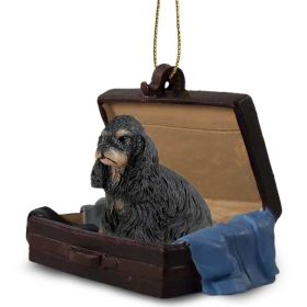 Cocker Spaniel - Black & Brown - "Traveling Companion" Suitcase Ornament