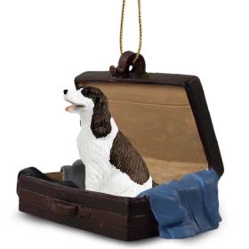 Springer Spaniel - Liver & White - "Traveling Companion" Suitcase Ornament