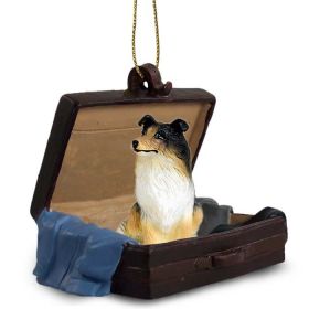 Collie - Tri-Color - "Traveling Companion" Suitcase Ornament