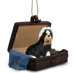 Shih Tzu - Black & White - "Traveling Companion" Suitcase Ornament