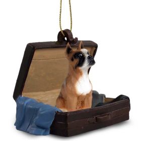 Boxer - "Traveling Companion" Suitcase Ornament