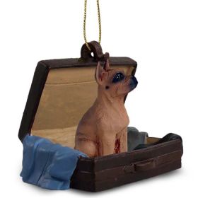 Boxer - Tawny - "Traveling Companion" Suitcase Ornament